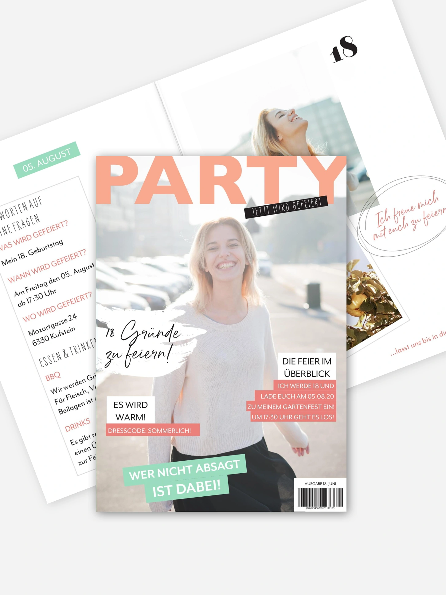 Einladung 18. Geburtstag Party Magazin