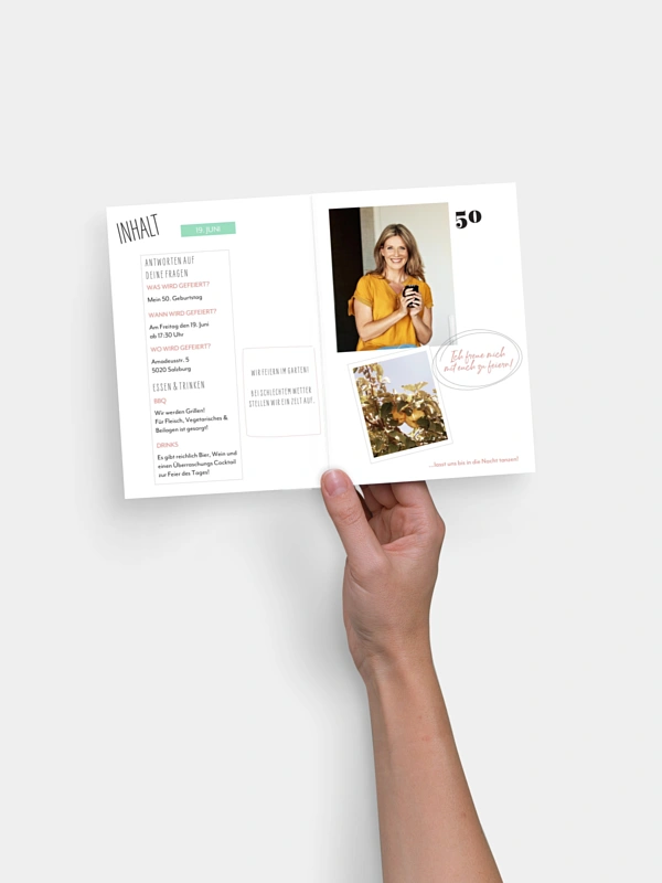Einladung 50. Geburtstag Party Magazin