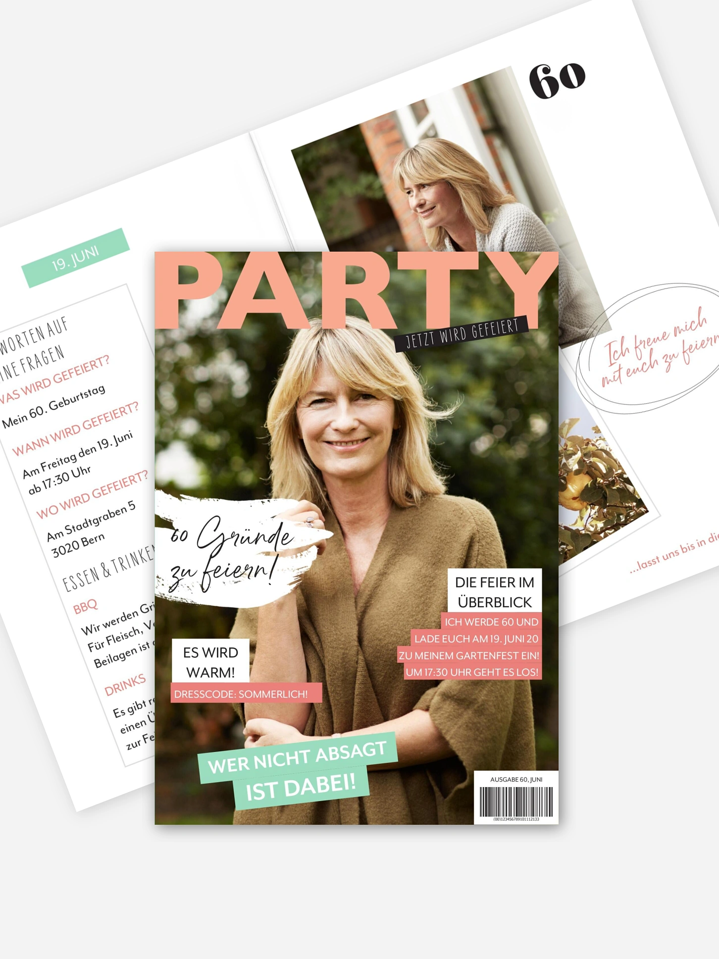Einladung 60. Geburtstag Party Magazin