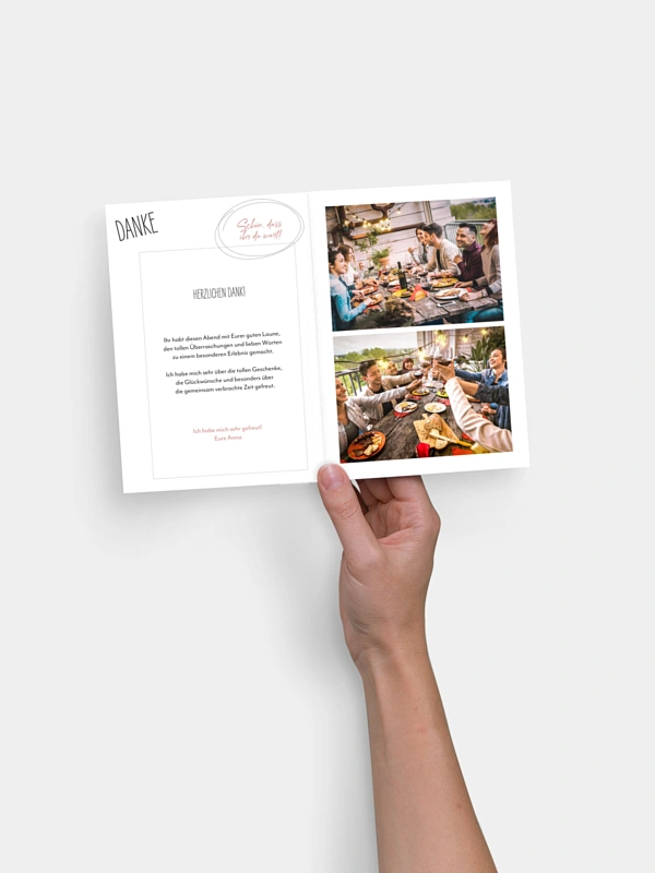 Dankeskarte Geburtstag Party Magazin