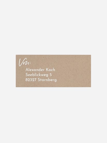 Absenderaufkleber Geburtstag Lebenslauf