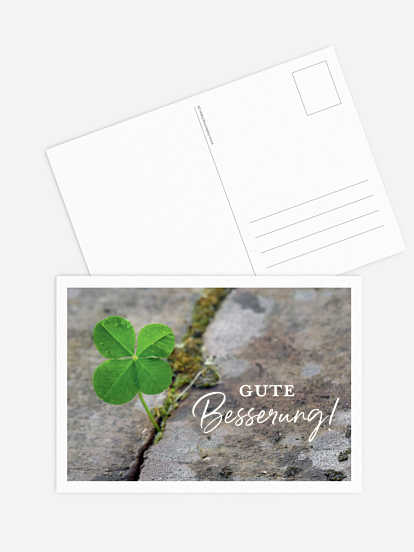 Grußkarte Kleeblatt