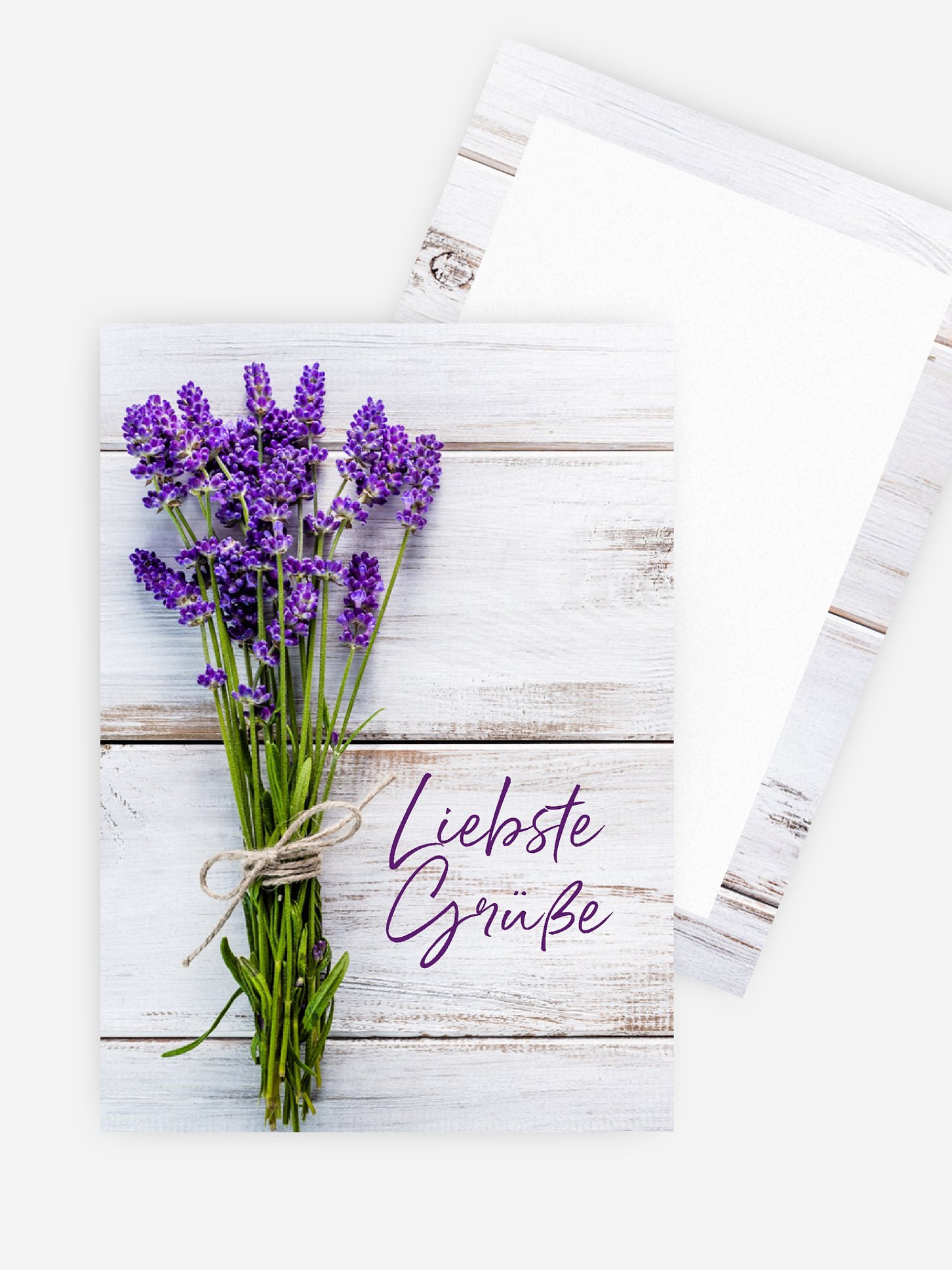 Grußkarte Lavendel