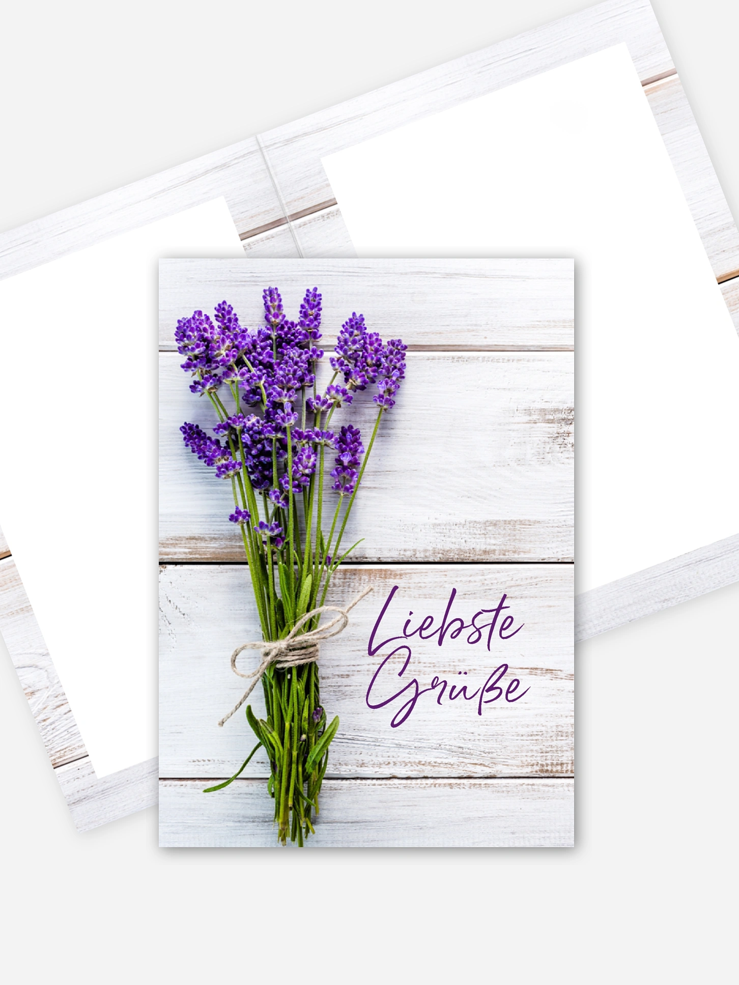 Grußkarte Lavendel