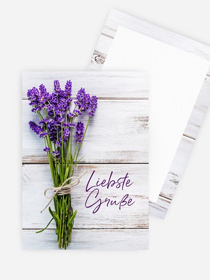 Grußkarte Lavendel