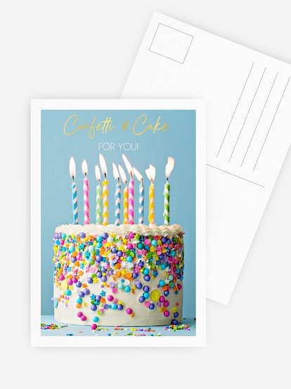 Grußkarte Confetti & Cake