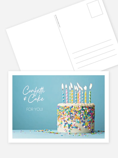 Grußkarte Confetti & Cake