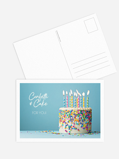 Grußkarte Confetti & Cake