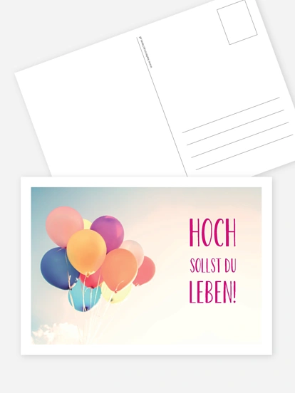 Grußkarte Lebe Hoch