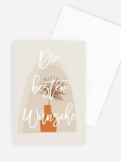 Grußkarte Beste Wünsche