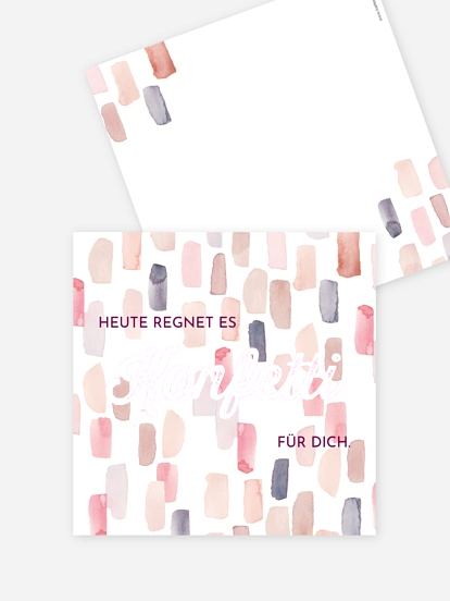 Grußkarte Konfettizeit