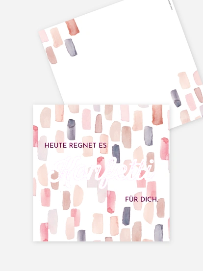 Grußkarte Konfettizeit