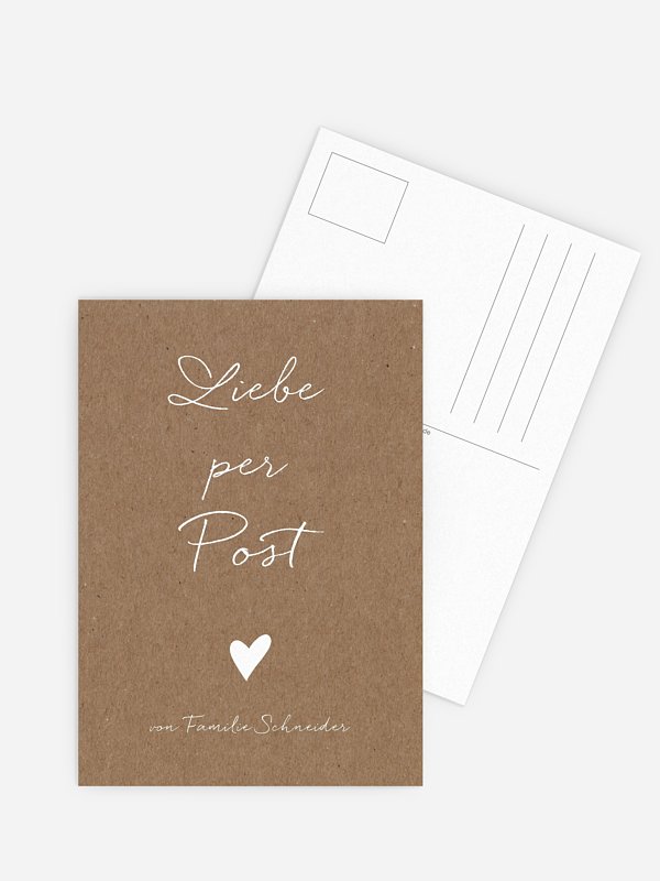 Grußkarte Liebe per Post