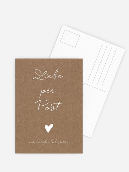 Grußkarte Liebe per Post