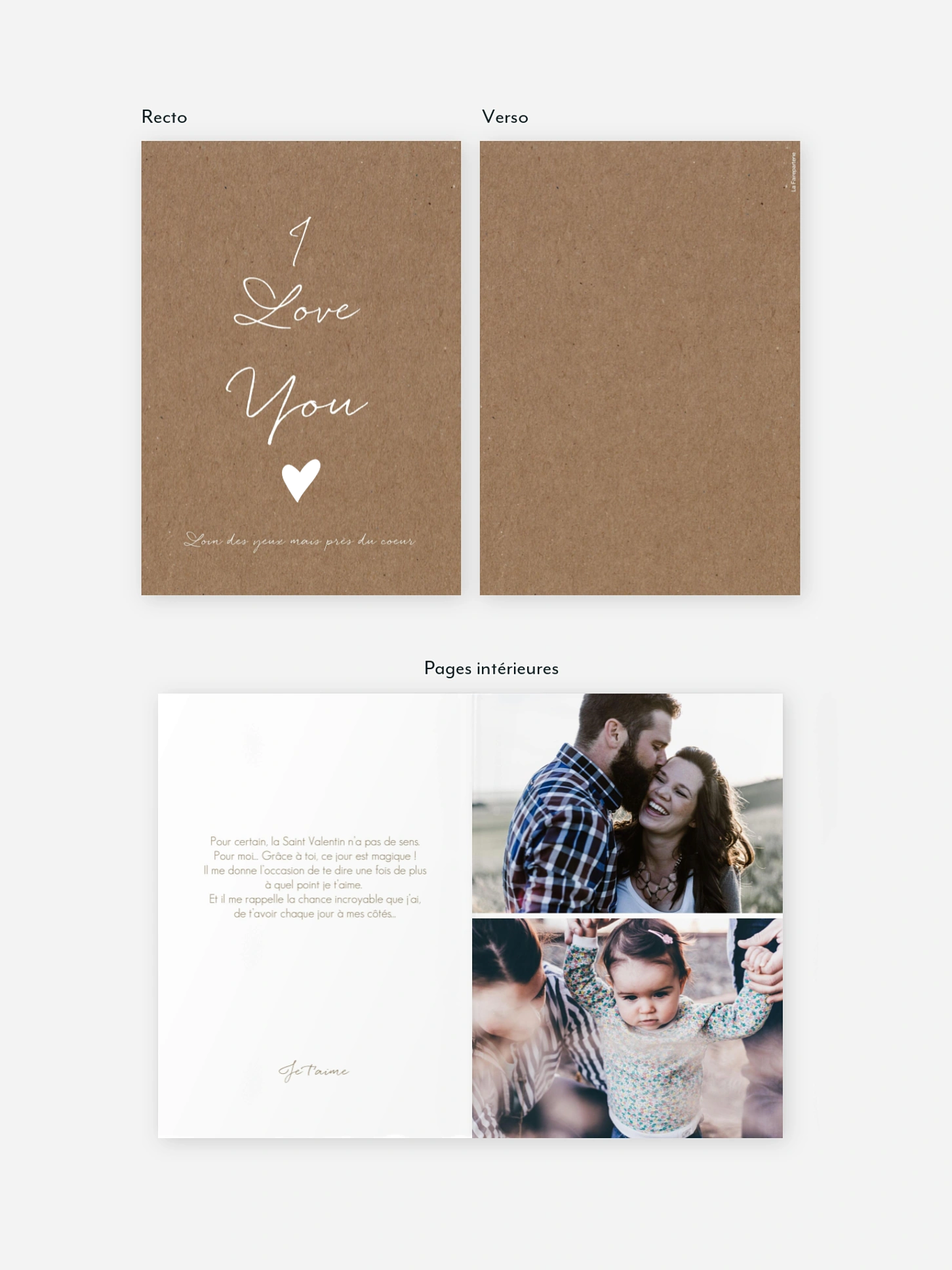 Carte Saint Valentin Juste un mot