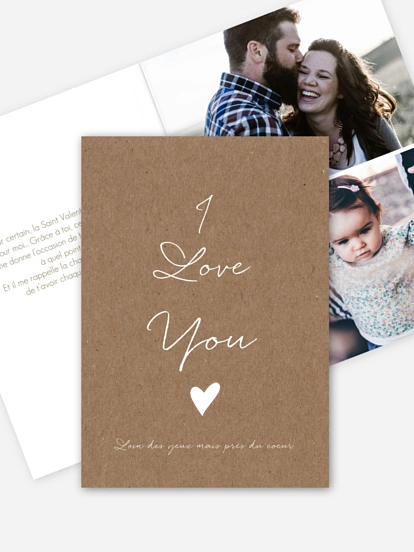 Carte Saint Valentin Juste un mot