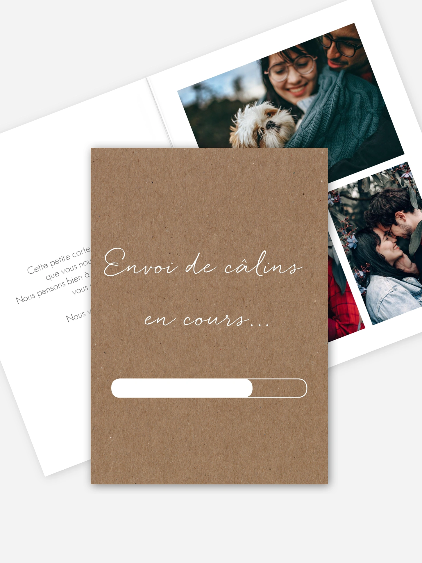 Carte de correspondance Câlins en chargement