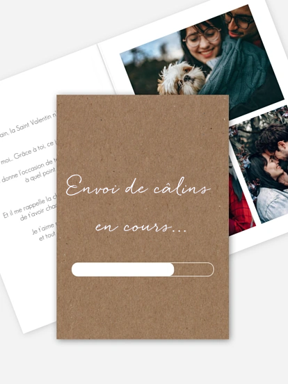 Carte Saint Valentin Câlins en chargement