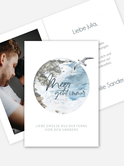 Grußkarte Meer geht immer