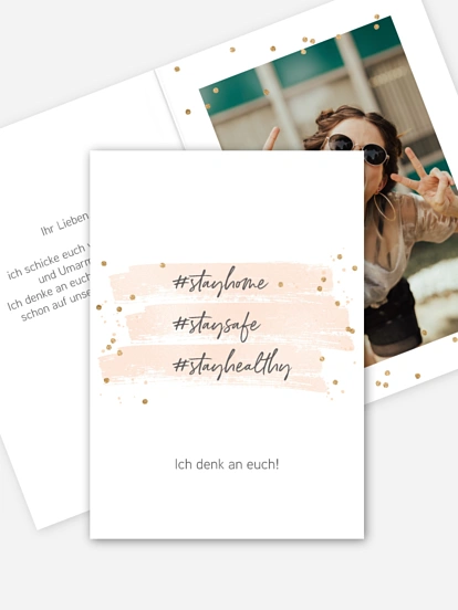 Grußkarte Stay Home