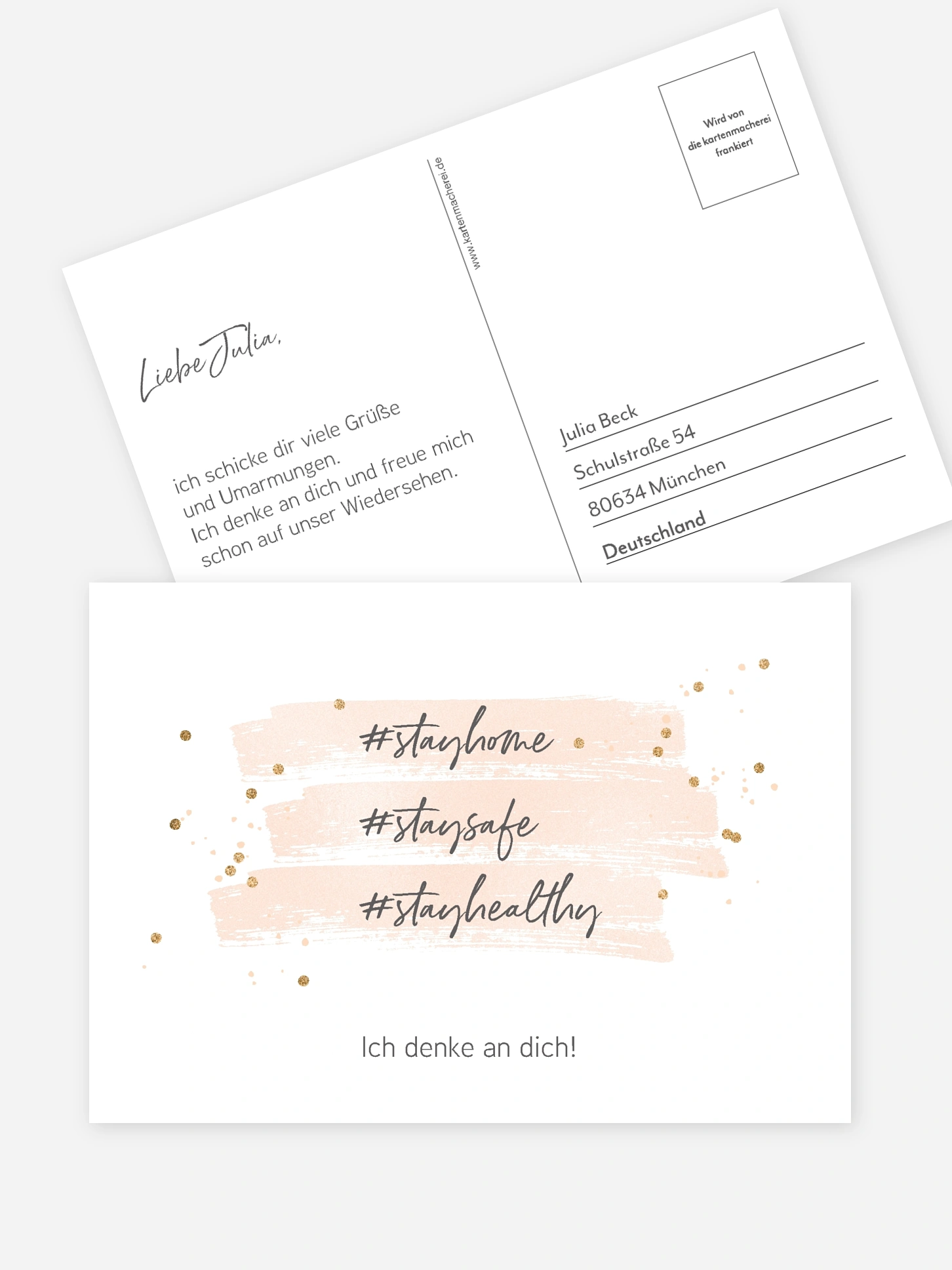 Postkarte Direktversand Stay Home