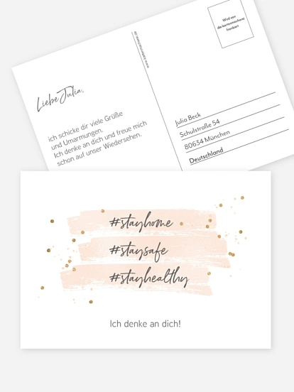Postkarte Direktversand Stay Home