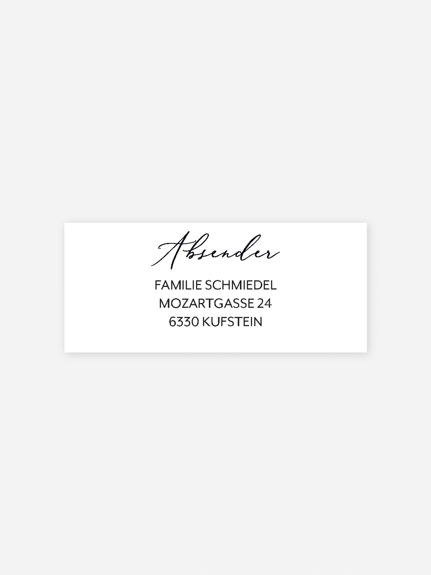 Absenderaufkleber Trauer Lilie