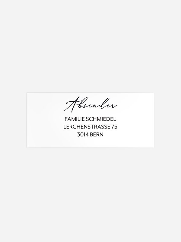 Absenderaufkleber Trauer Lilie