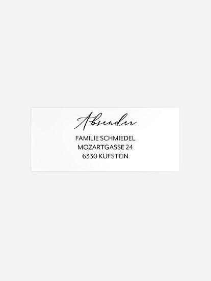 Absenderaufkleber Trauer Lilie