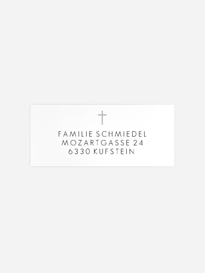 Absenderaufkleber Trauer Letzter Weg