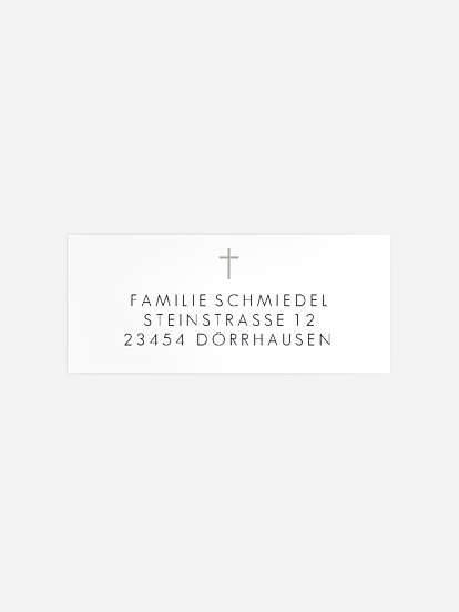 Absenderaufkleber Trauer Letzter Weg