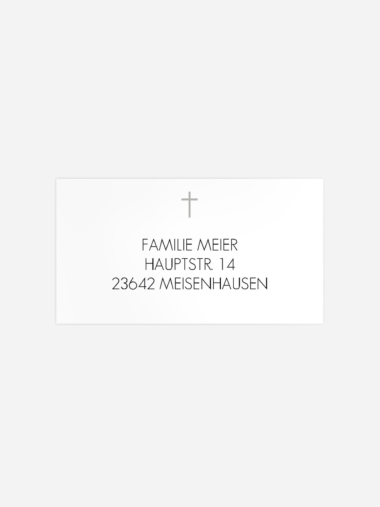 Empfängeraufkleber Trauer Letzter Weg