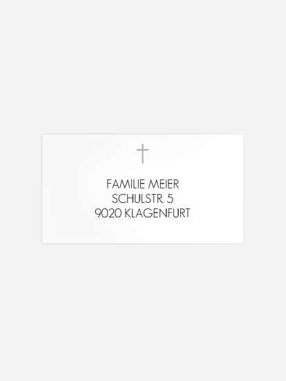 Empfängeraufkleber Trauer Letzter Weg