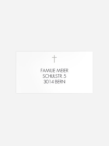 Empfängeraufkleber Trauer Letzter Weg