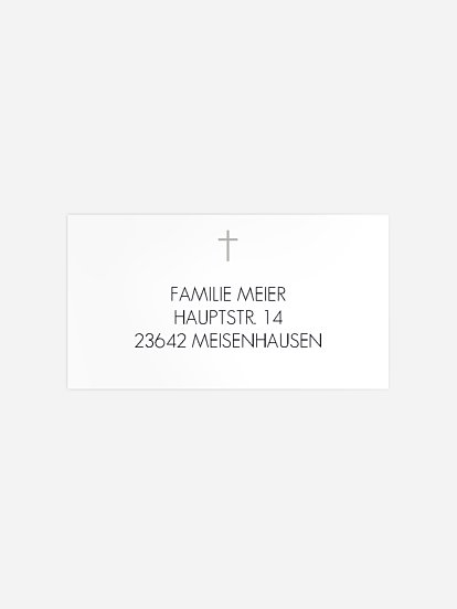 Empfängeraufkleber Trauer Letzter Weg