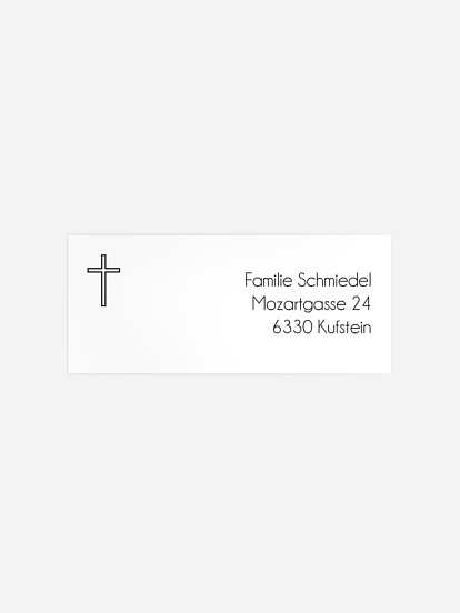 Absenderaufkleber Trauer Morgengrau