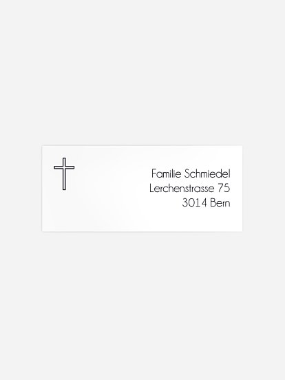 Absenderaufkleber Trauer Morgengrau