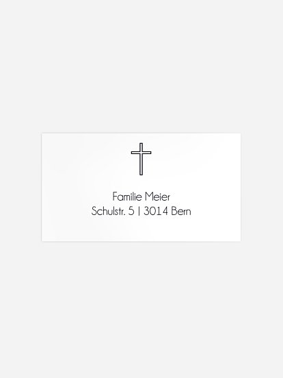 Empfängeraufkleber Trauer Morgengrau