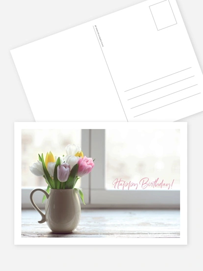 Grußkarte Blumige Grüße