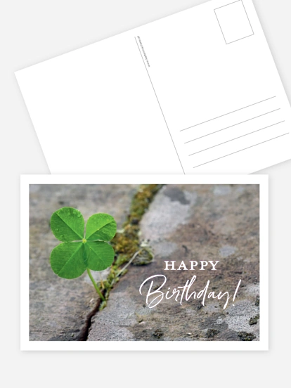 Grußkarte Glücksklee