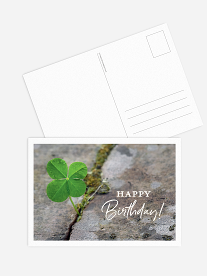 Grußkarte Glücksklee