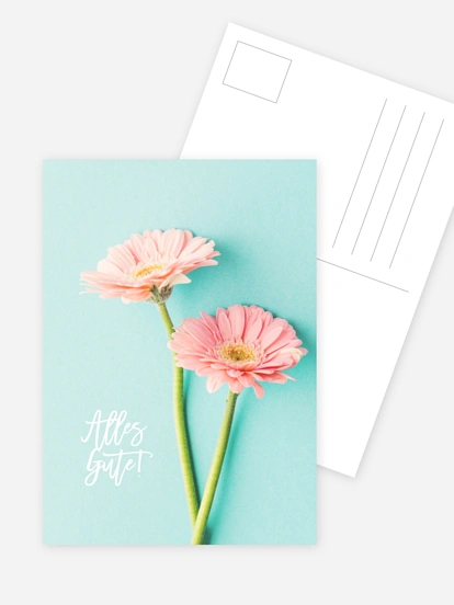 Grußkarte Happy Flower