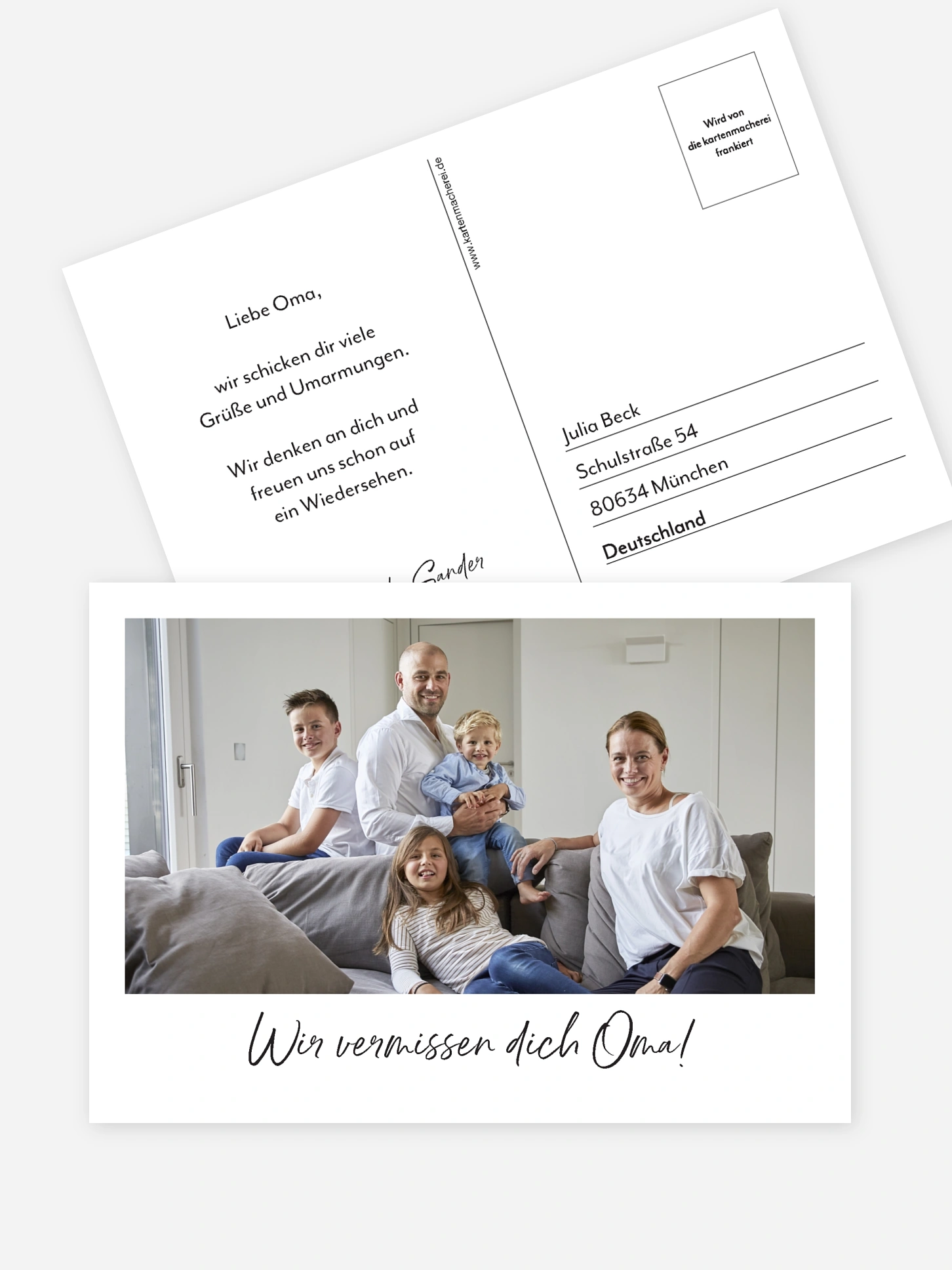 Postkarte Direktversand Fotogrüße
