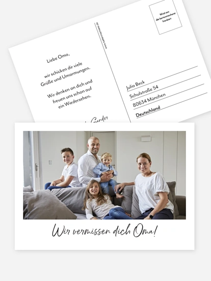 Postkarte Direktversand Fotogrüße