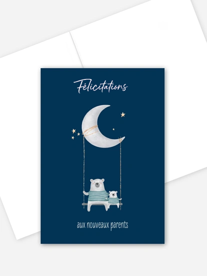 Carte de correspondance Jolie famille