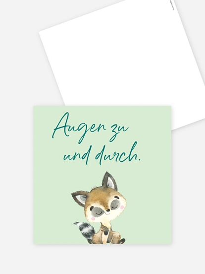 Grußkarte Nur Mut