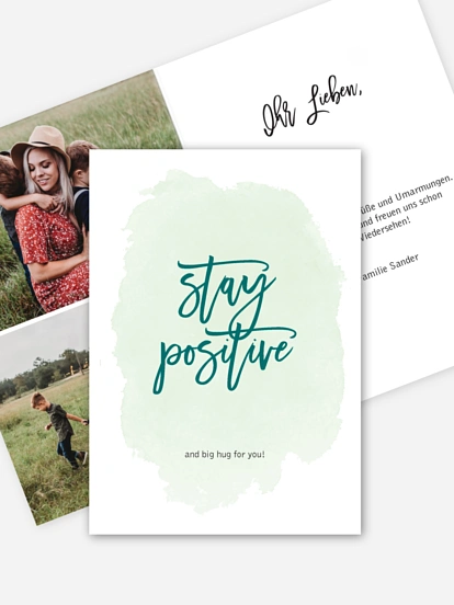Grußkarte Stay Positive
