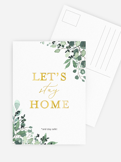 Grußkarte Let's Stay Home