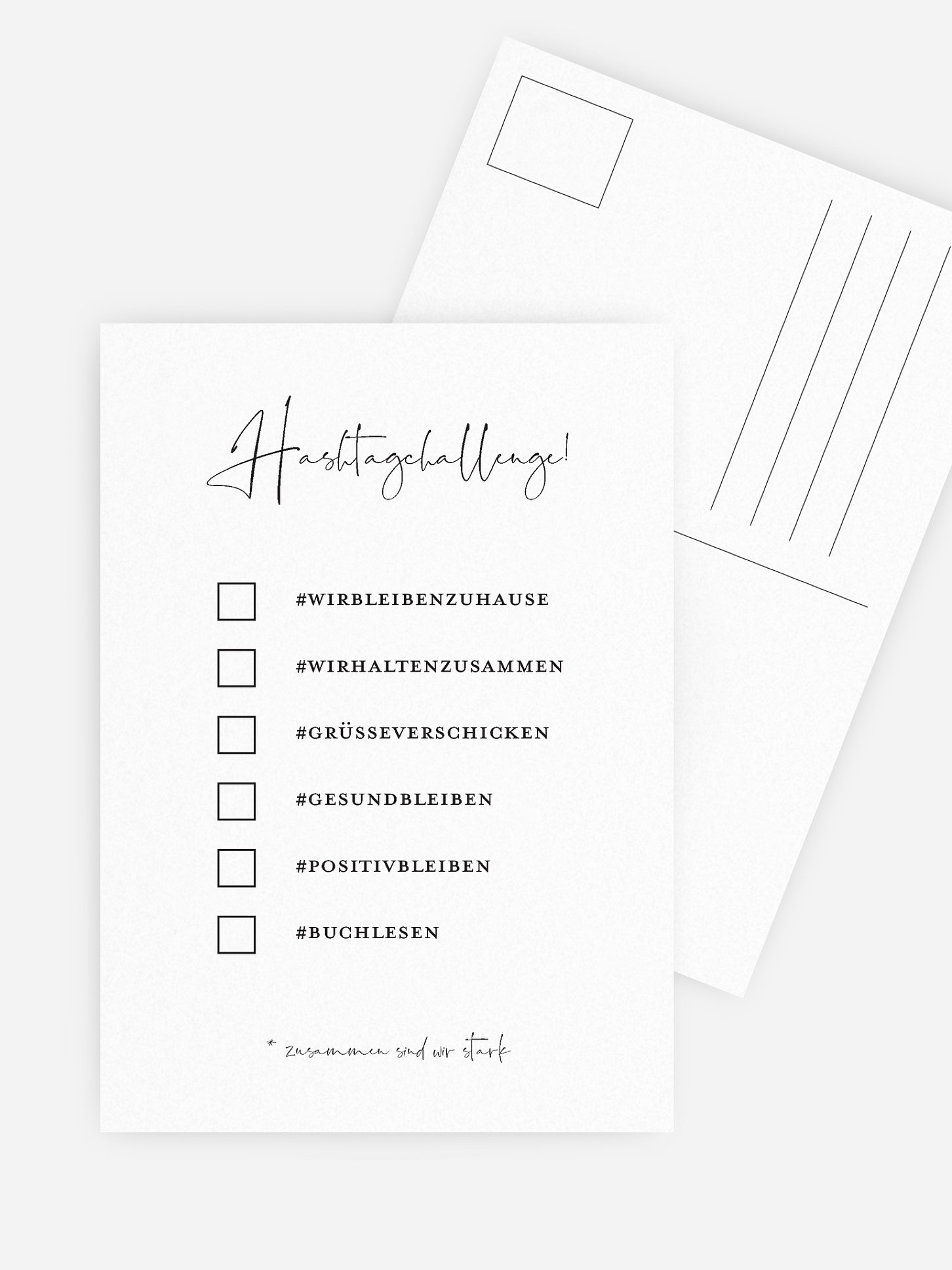 Grußkarte Hashtagchallenge