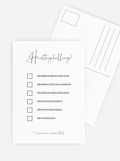 Grußkarte Hashtagchallenge